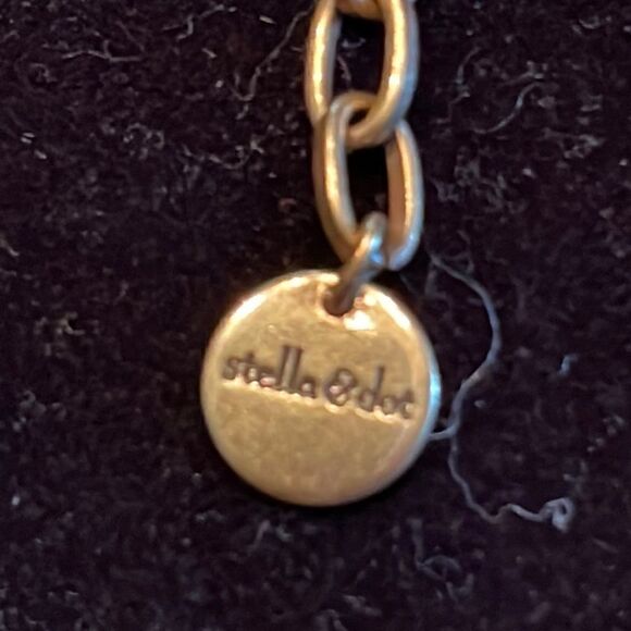 Stella and Dot enamel and rhinestone necklace. - Picture 3 of 6